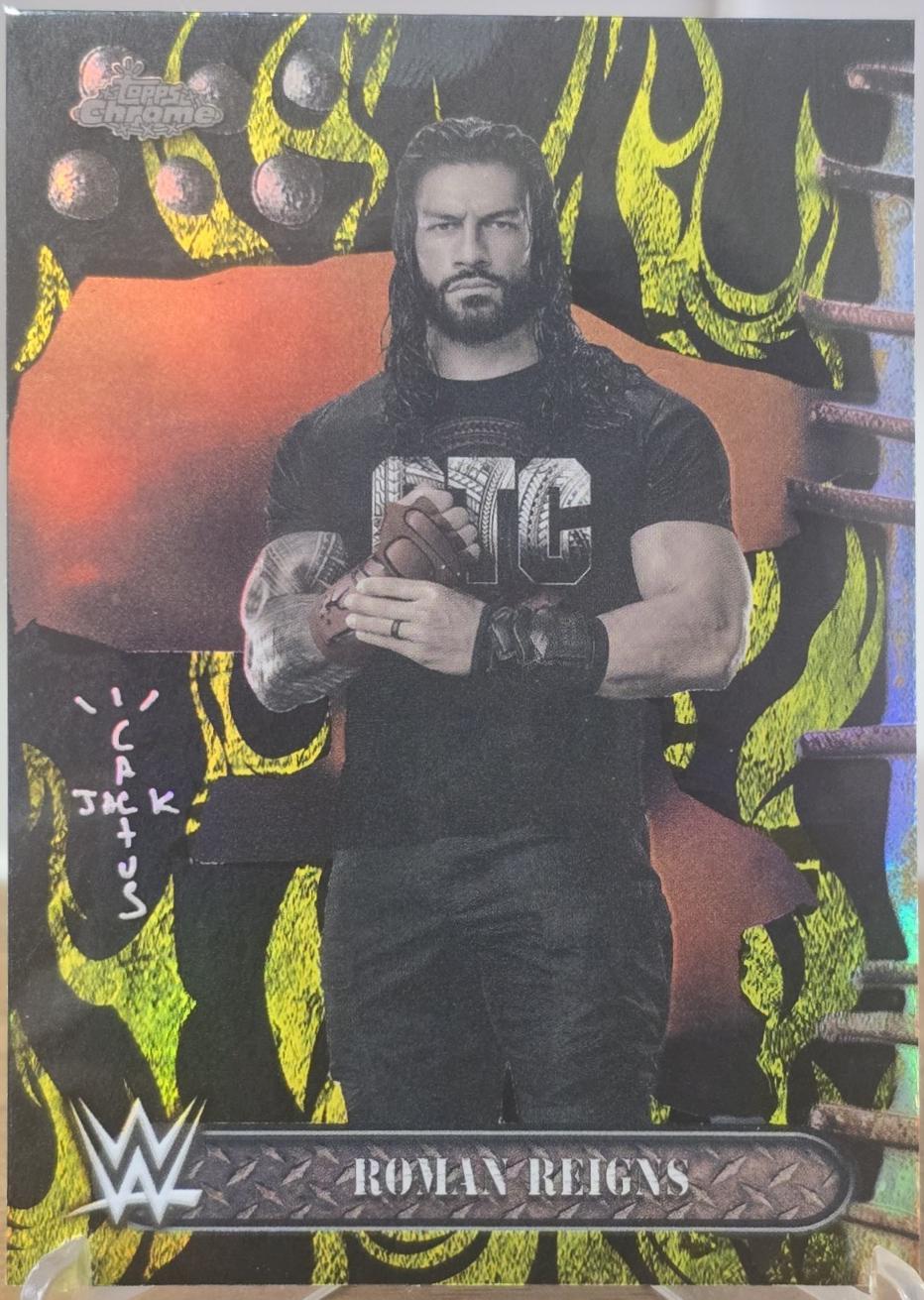 Roman Reigns [Black Yellow Refractor] #25