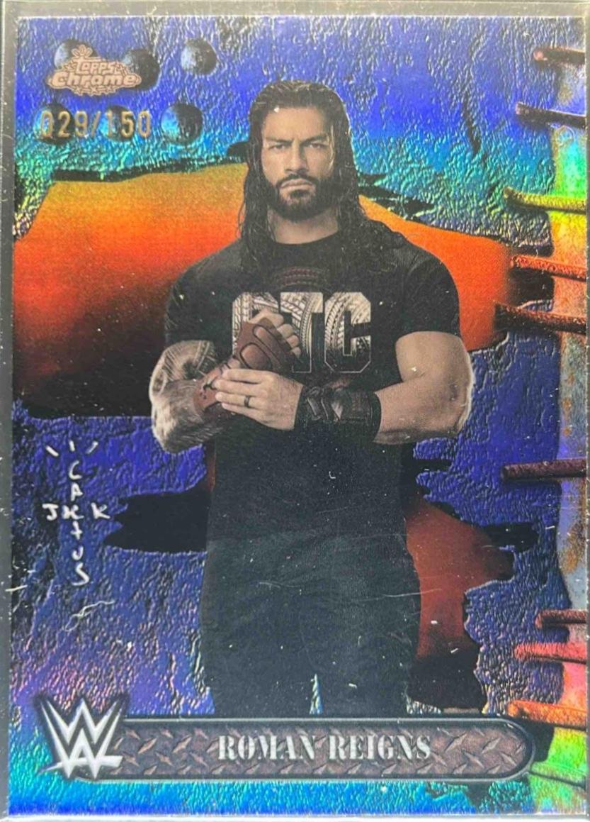 Roman Reigns [Blue Refractor] #25