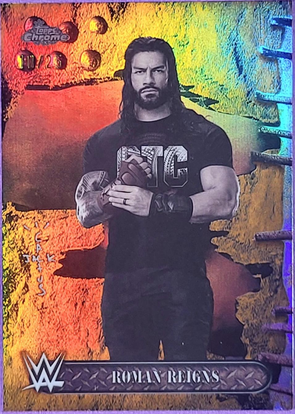 Roman Reigns [Orange Refractor] #25