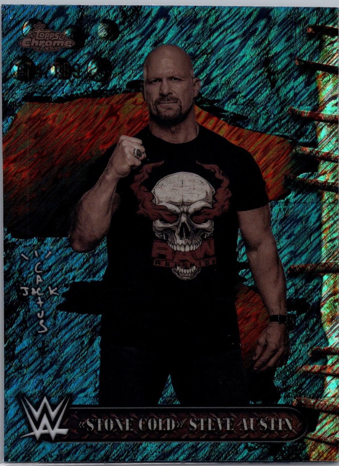 Stone Cold Steve Austin [Aqua Shimmer Refractor] #70