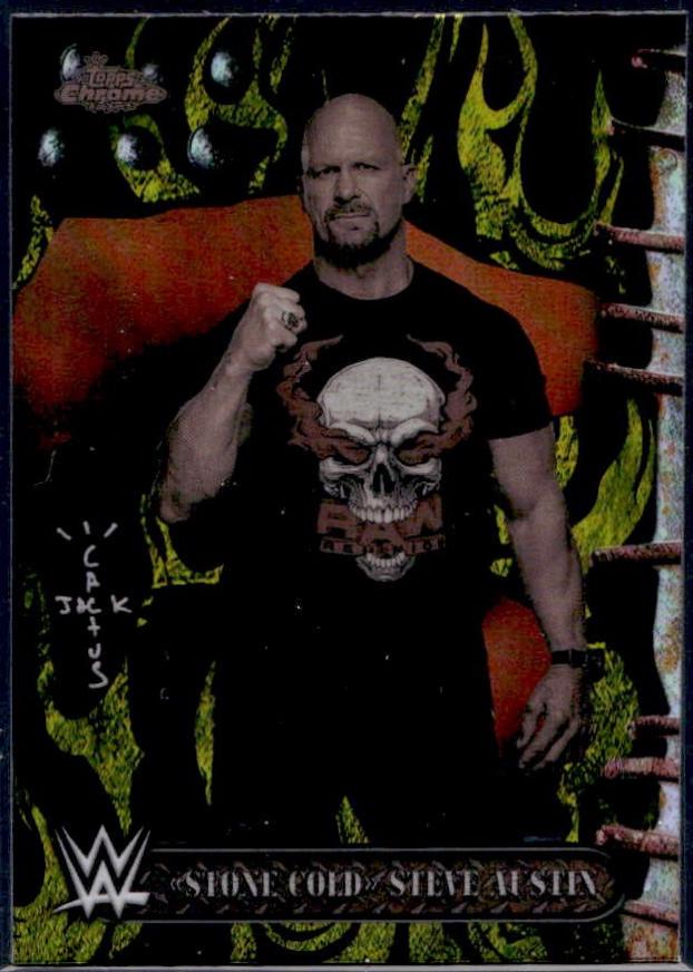 Stone Cold Steve Austin [Black Yellow Refractor] #70