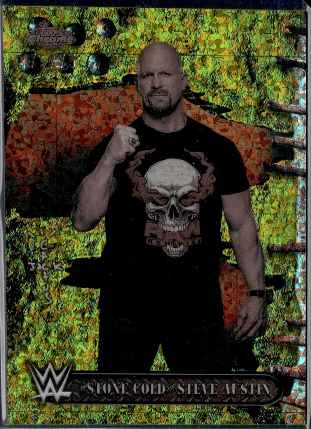 Stone Cold Steve Austin [Yellow Mini Diamonds Refractor] #70