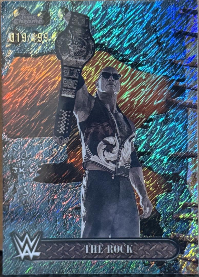 The Rock [Aqua Shimmer Refractor] #75
