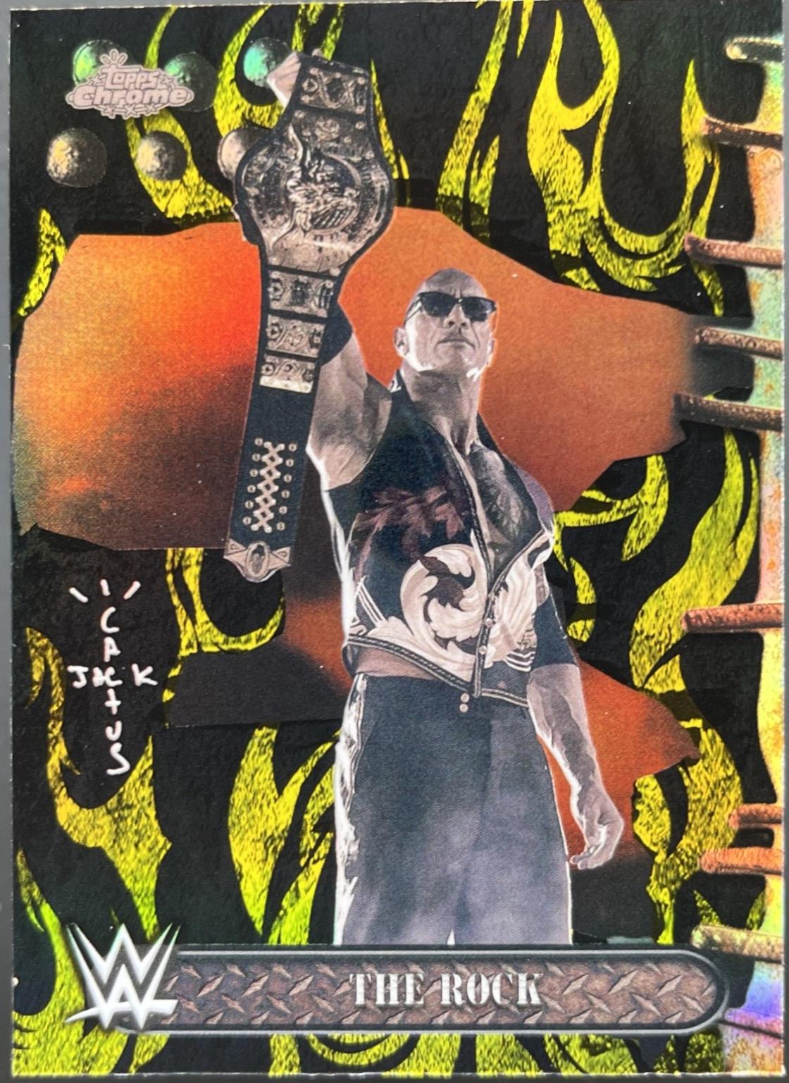 The Rock [Black Yellow Refractor] #75