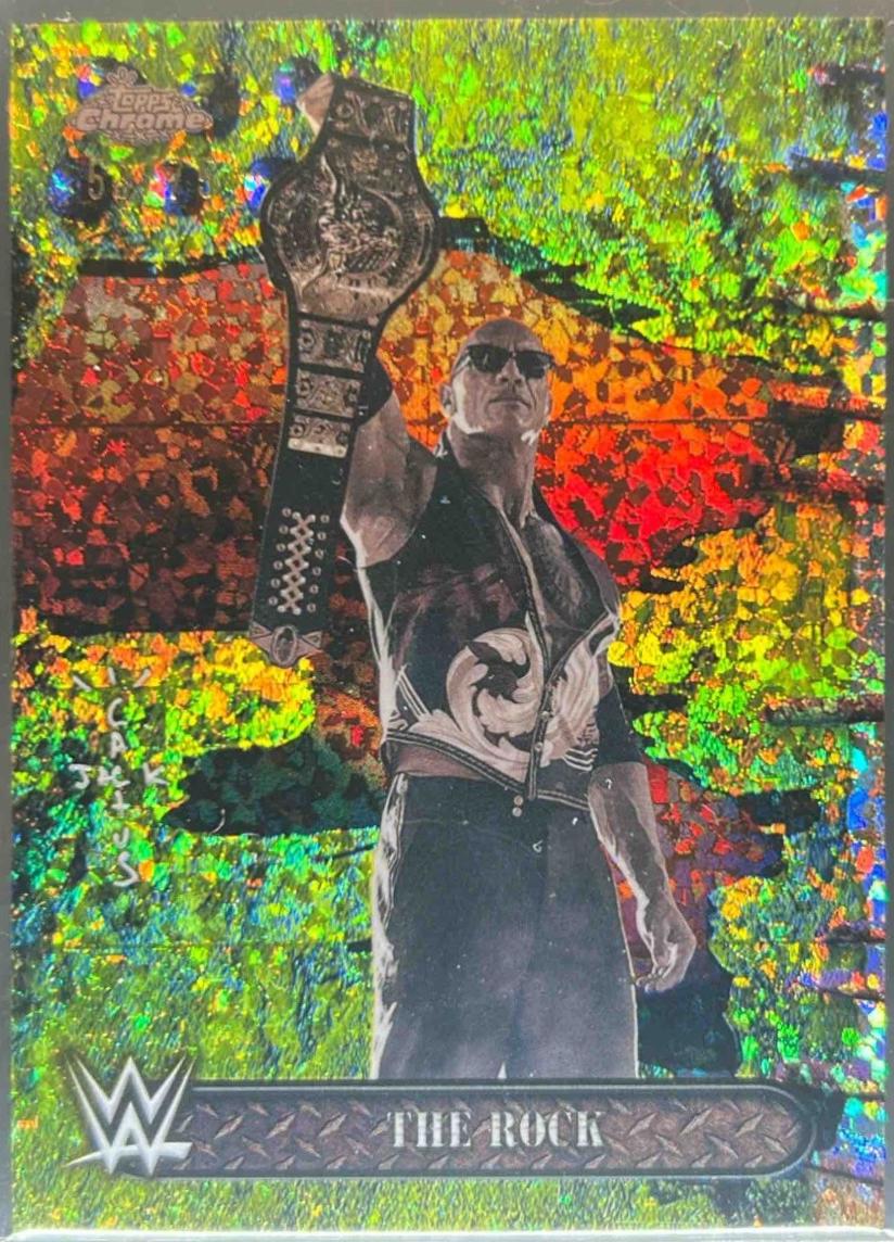 The Rock [Yellow Mini Diamonds Refractor] #75