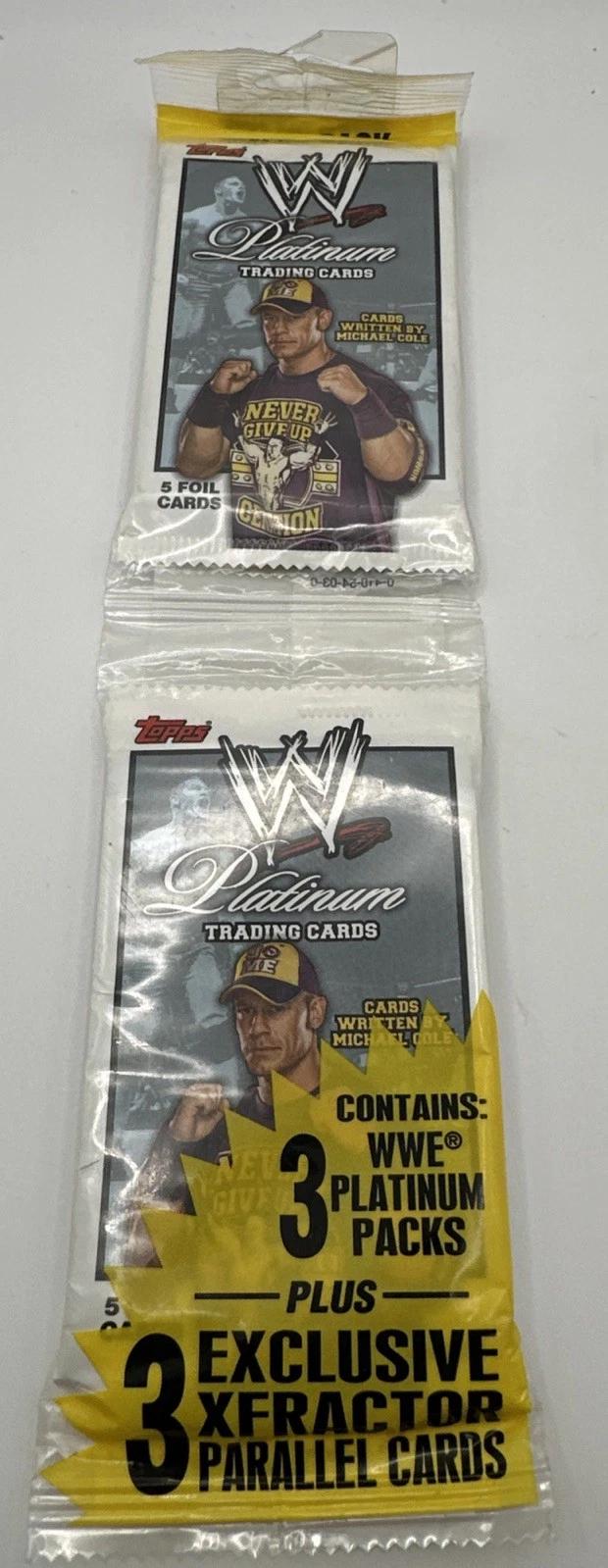3 WWE Platinum Platinum Packs 1 Bonus Pack Of 3 Exclusive Xfractor