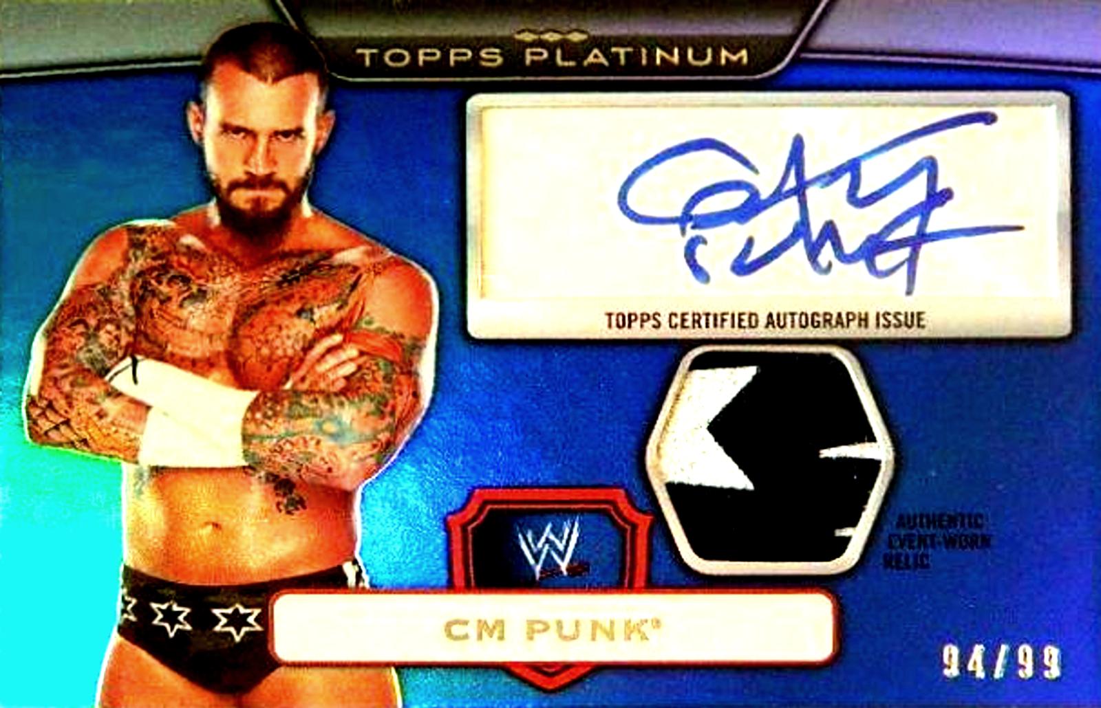CM Punk [Autograph Relic Blue] #48