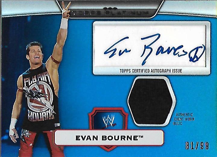 Evan Bourne [Autograph Relic Blue] #21