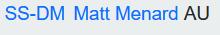 Matt Menard #SS-DM