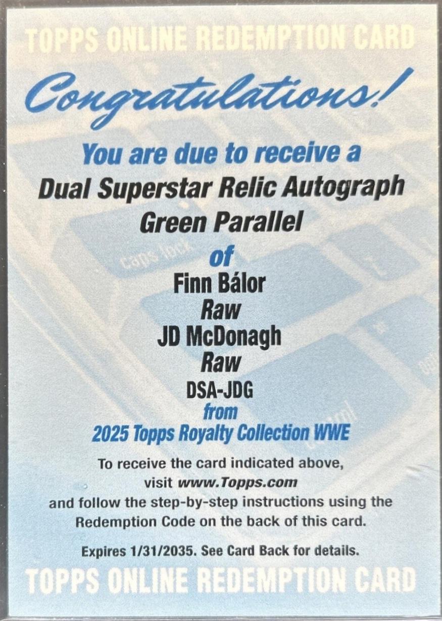 Finn Balor / JD McDonagh [Green] #DSA-JDG