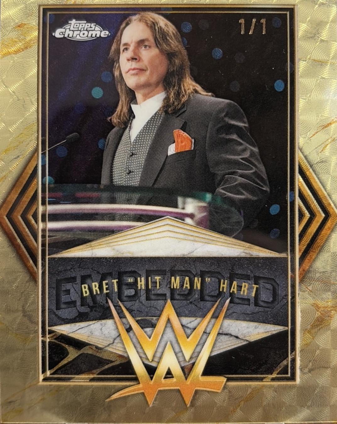 Bret Hit Man Hart [Superfractor] #EMB-6