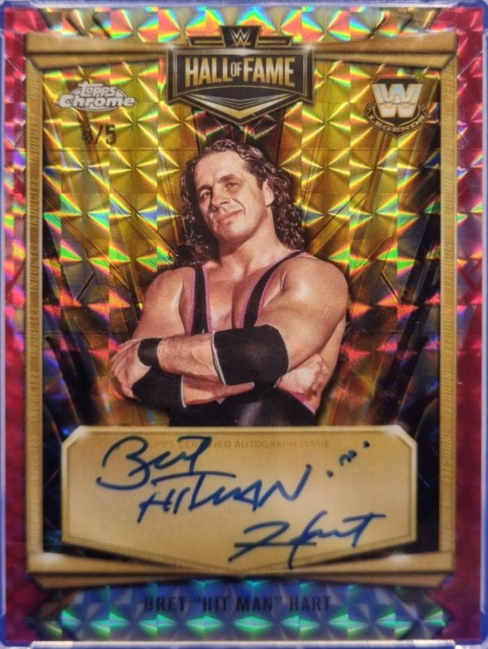 Bret Hit Man Hart [Red Geometric] #HOF-BH