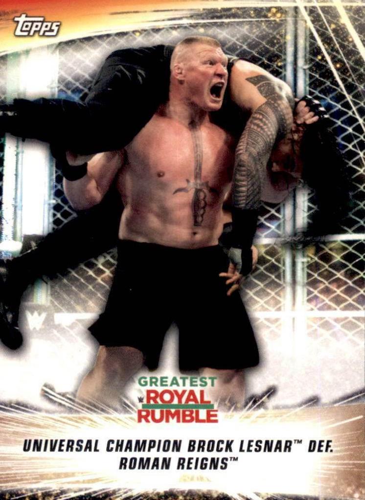 Universal Champion Brock Lesnar def. Roman Reigns #60