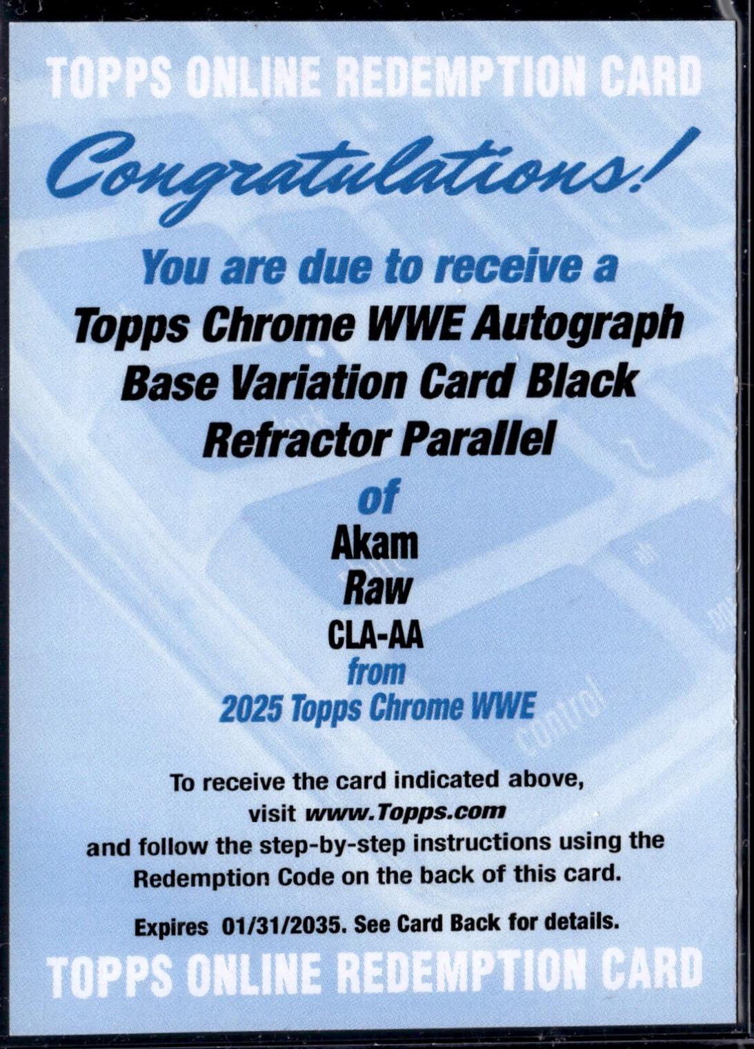 Akam [Black Refractor] #CLA-AA