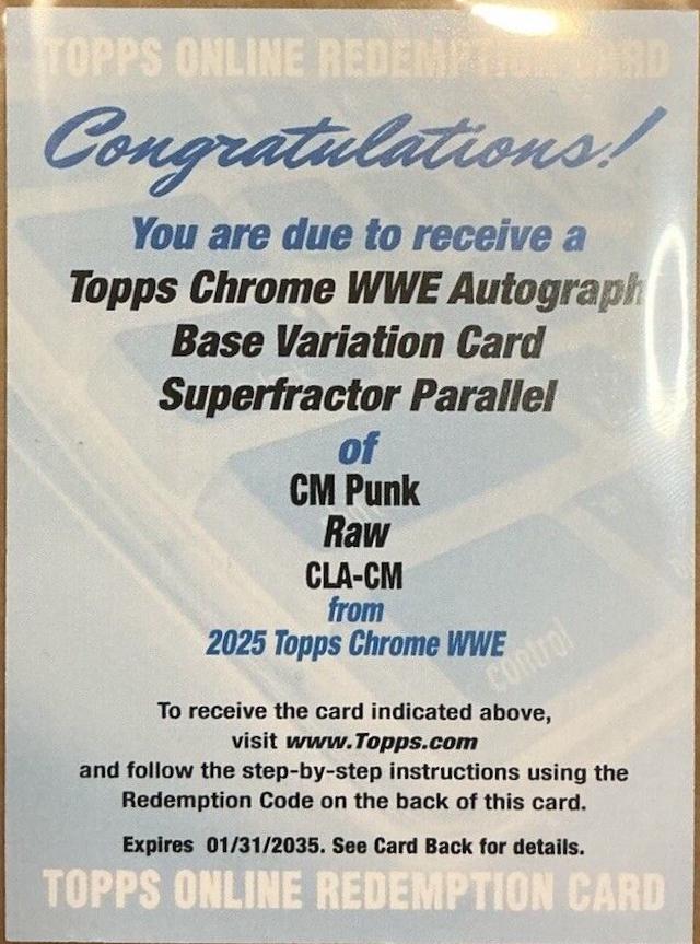 CM Punk [Superfractor] #CLA-CM