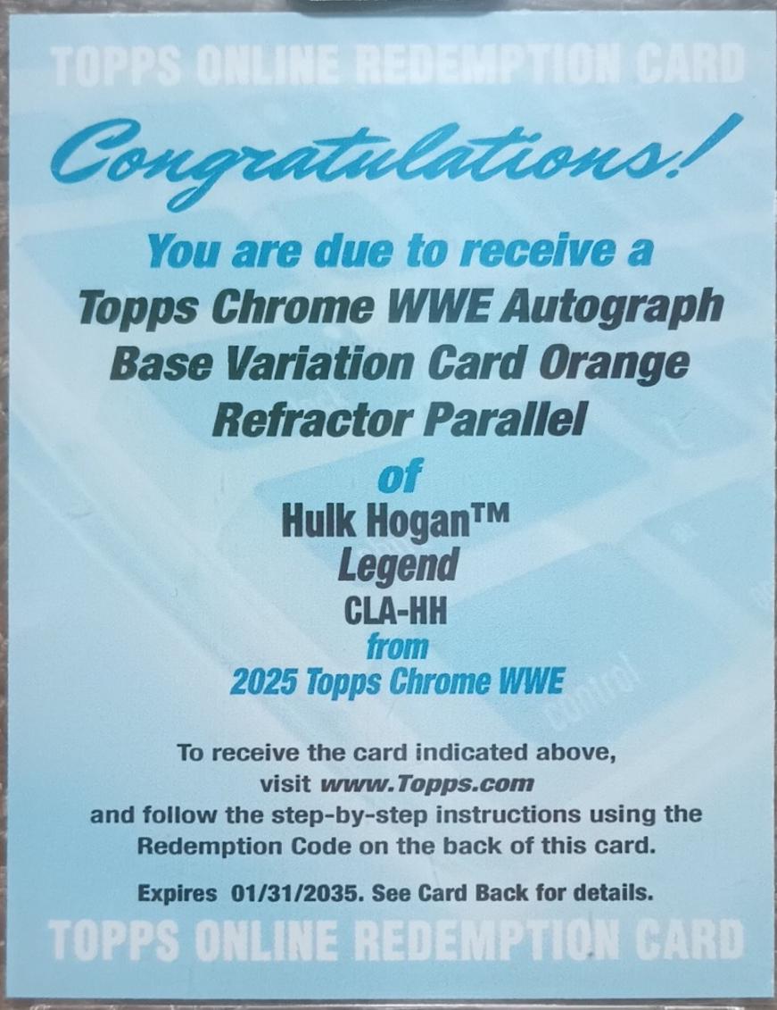 Hulk Hogan™ [Orange Refractor] #CLA-HH