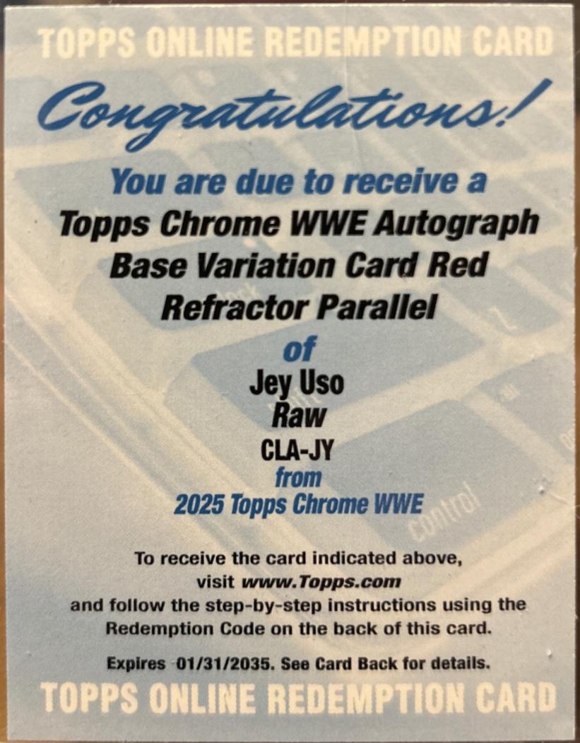 Jey Uso [Red Refractor] #CLA-JY