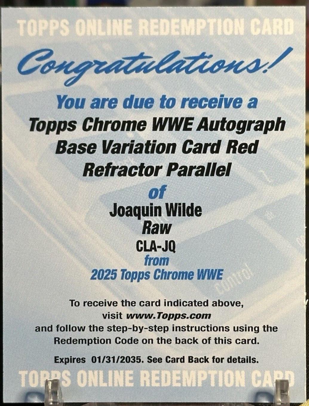 Joaquin Wilde [Red Refractor] #CLA-JQ
