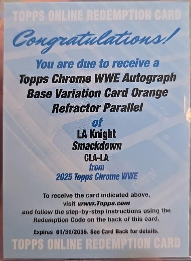 LA Knight [Orange Refractor] #CLA-LA