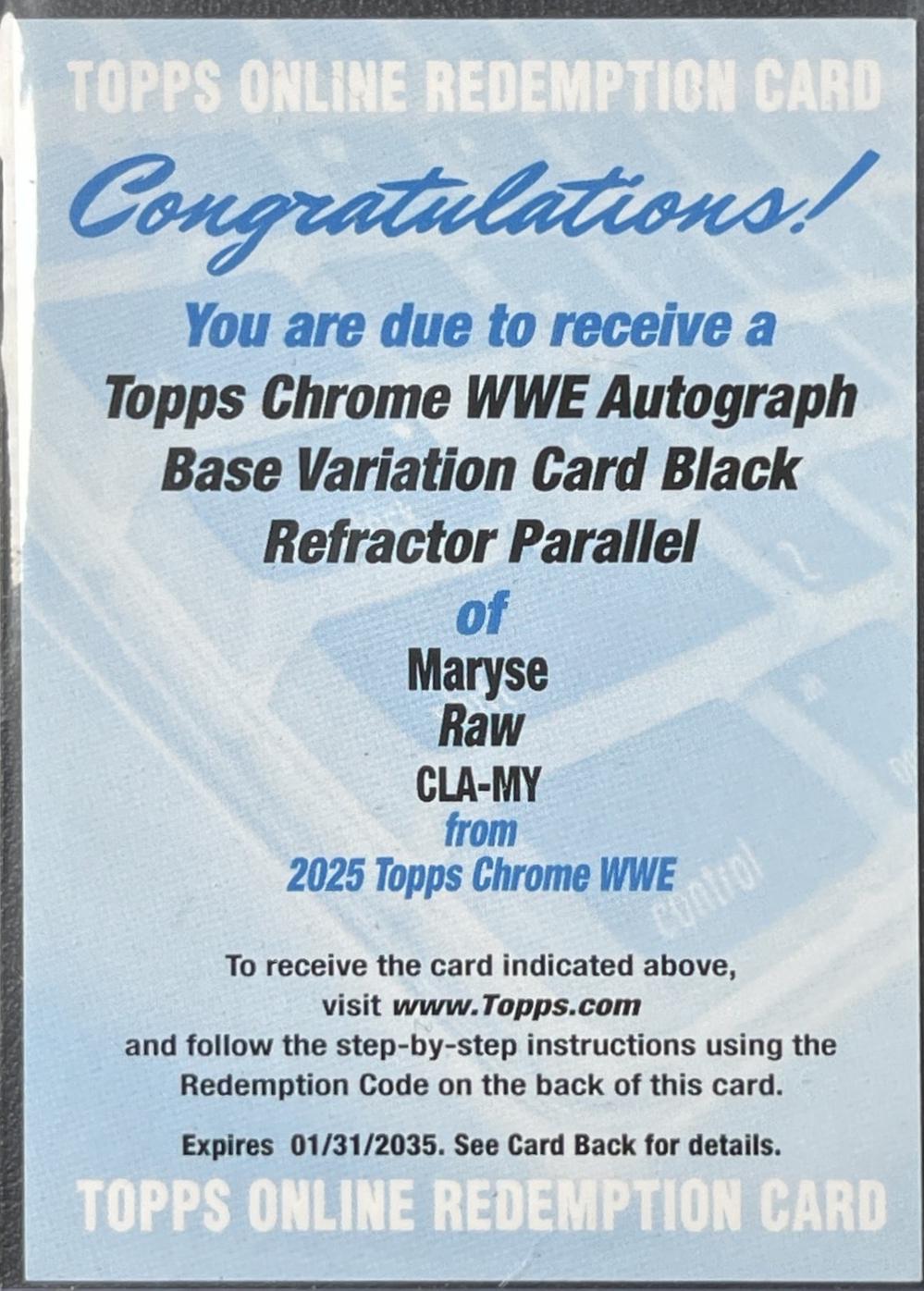 Maryse [Black Refractor] #CLA-MY