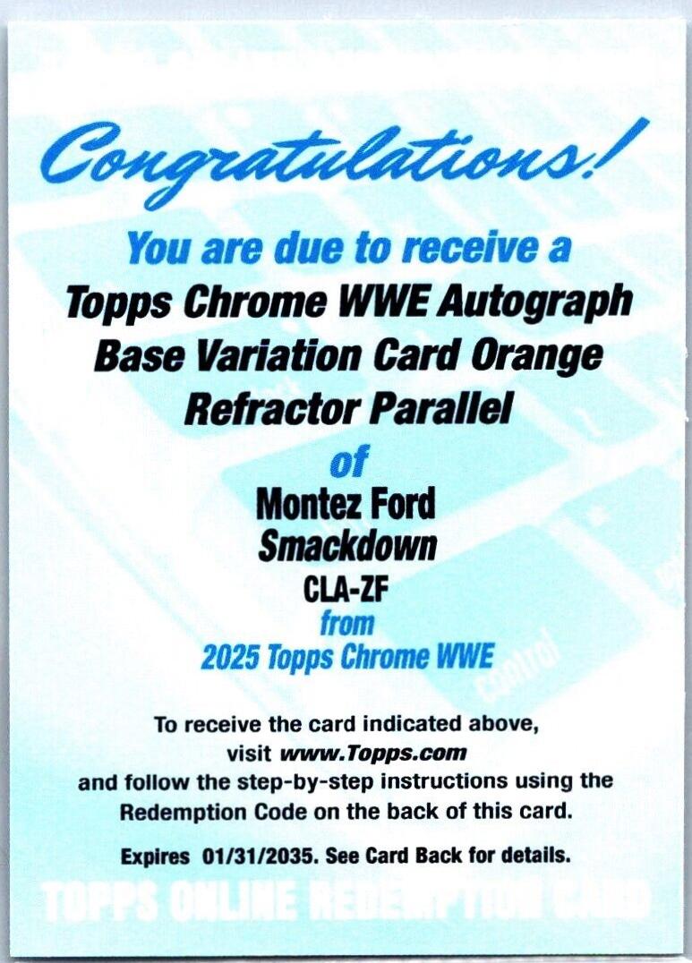 Montez Ford [Orange Refractor] #CLA-ZF