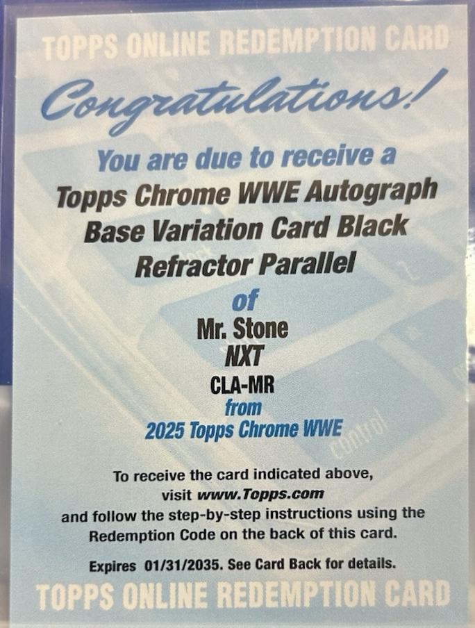 Mr. Stone [Black Refractor] #CLA-MR