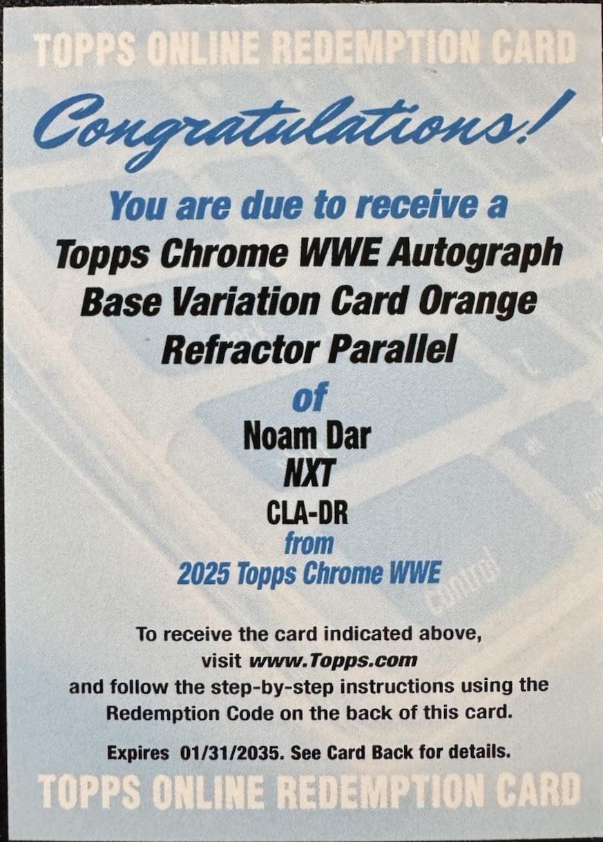 Noam Dar [Orange Refractor] #CLA-DR