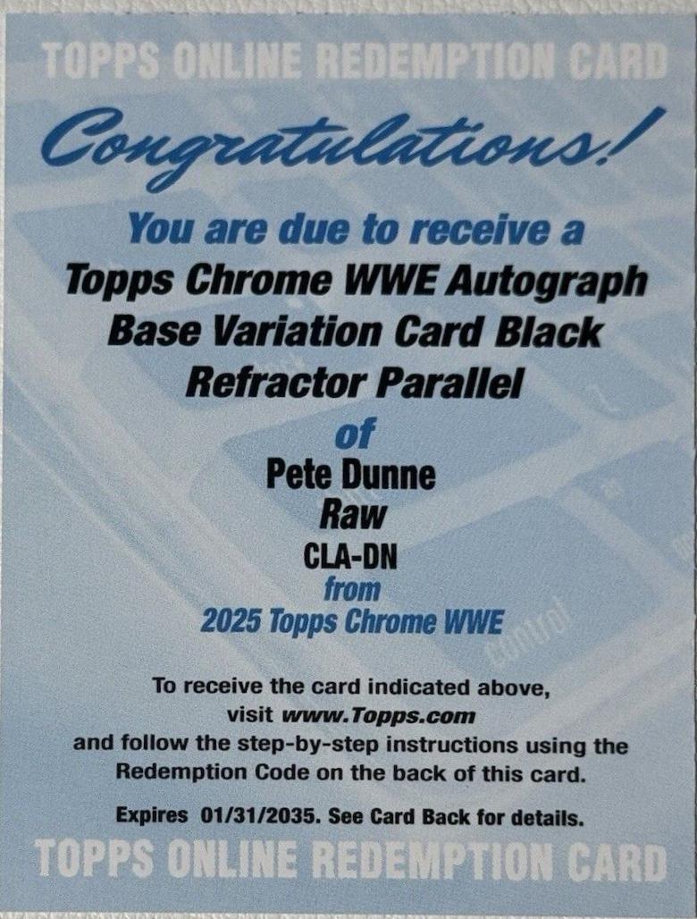 Pete Dunne [Black Refractor] #CLA-DN
