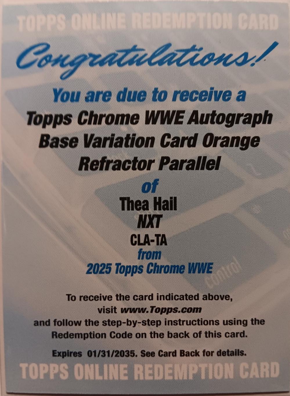 Thea Hail [Orange Refractor] #CLA-TA