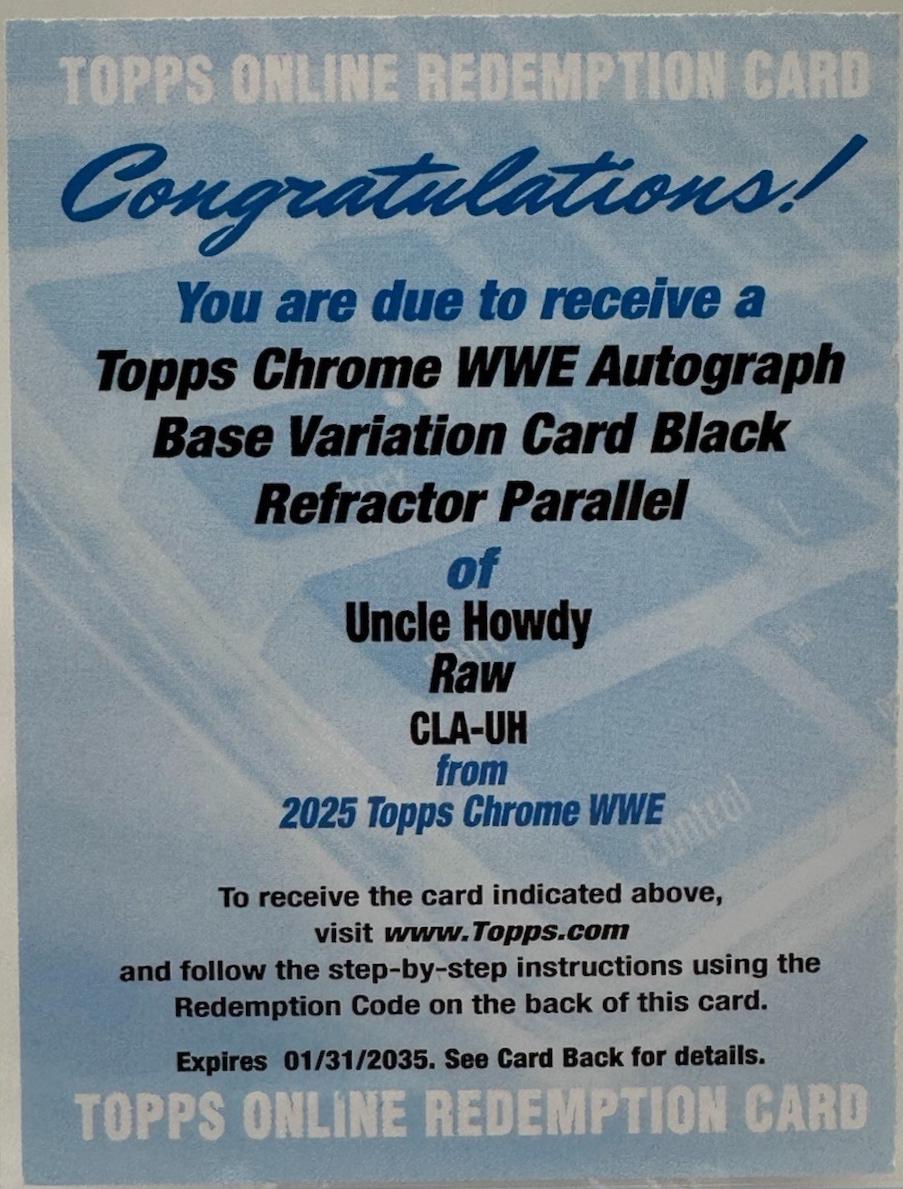 Uncle Howdy [Black Refractor] #CLA-UH