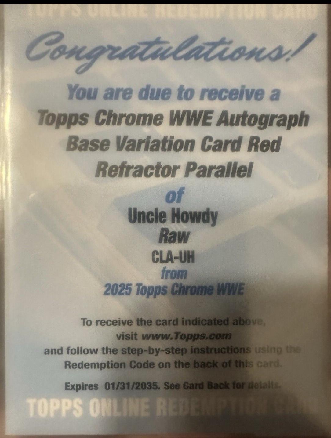 Uncle Howdy [Red Refractor] #CLA-UH