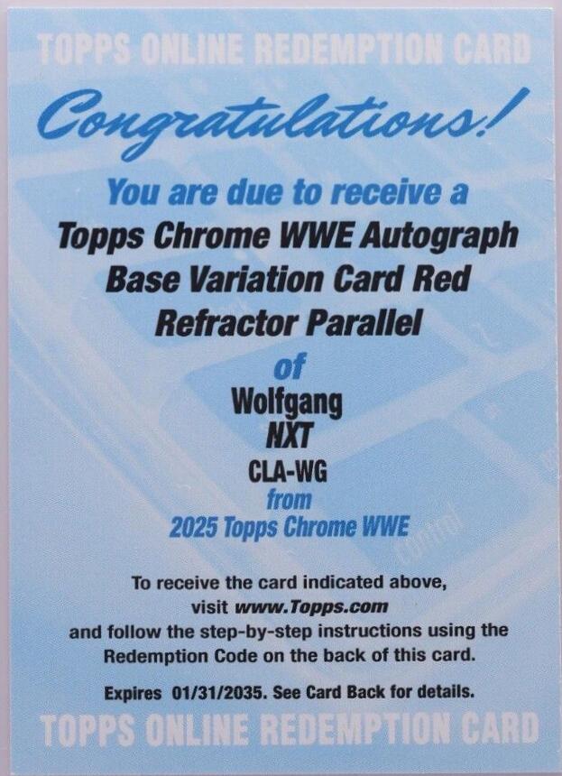 Wolfgang [Red Refractor] #CLA-WG