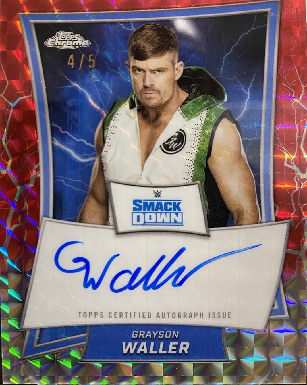 Grayson Waller [Red Geometric Refractor] #BBA-GRA
