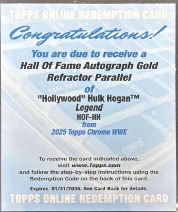 Hollywood Hulk Hogan™ [Gold Refractor] #HOF-HH