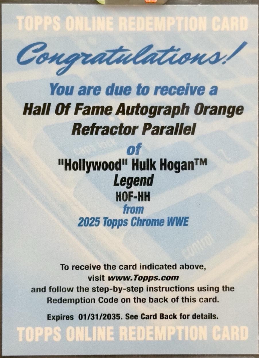 Hollywood Hulk Hogan™ [Orange Refractor] #HOF-HH