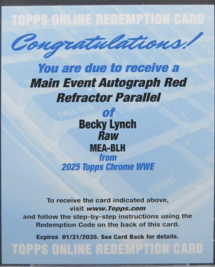 Becky Lynch [Red Refractor] #MEA-BLH
