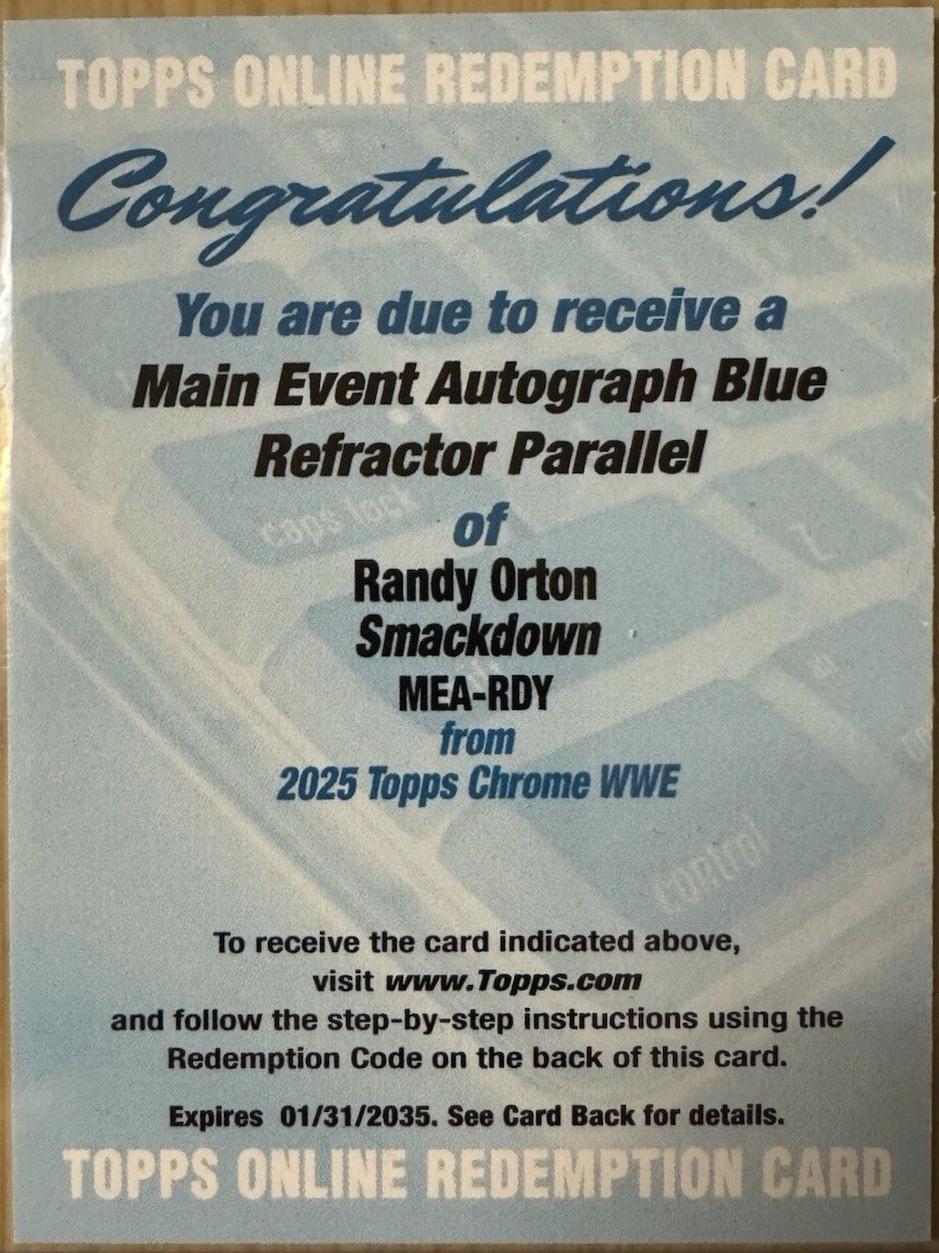 Randy Orton [Blue Refractor] #MEA-RDY