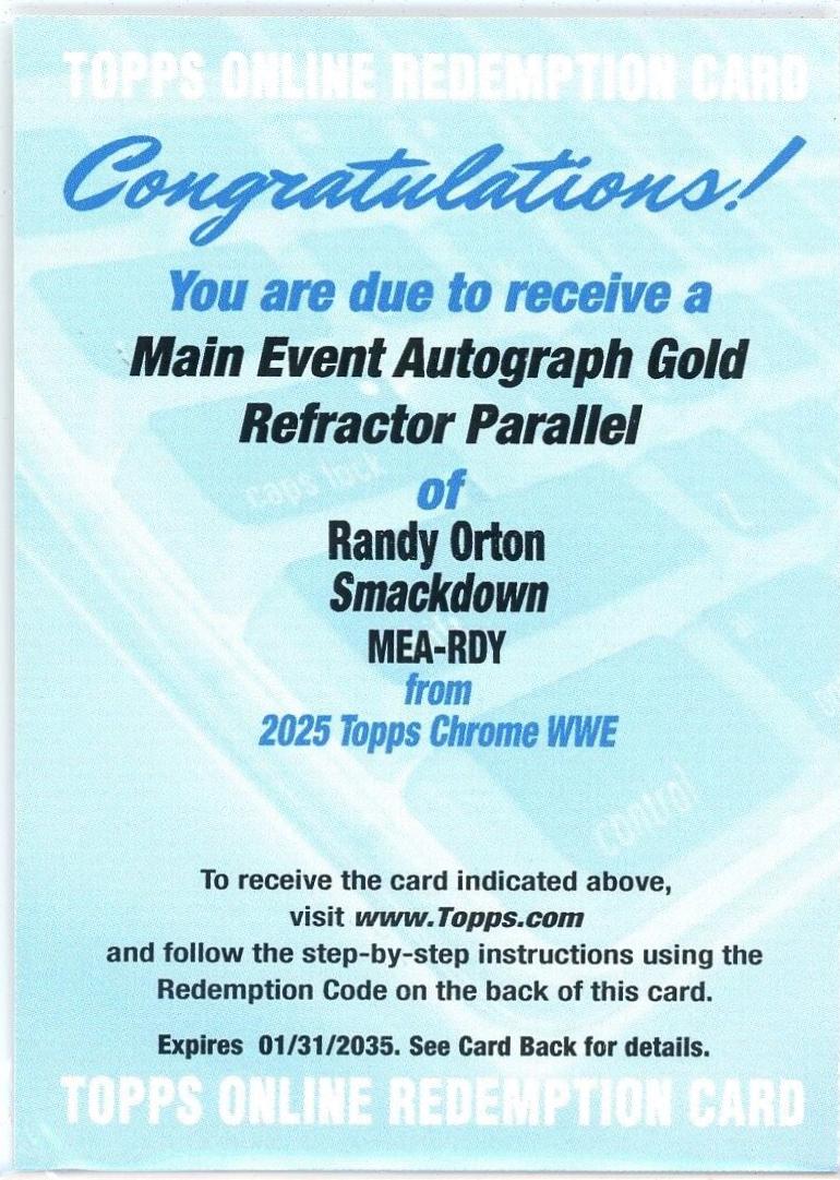 Randy Orton [Gold Refractor] #MEA-RDY