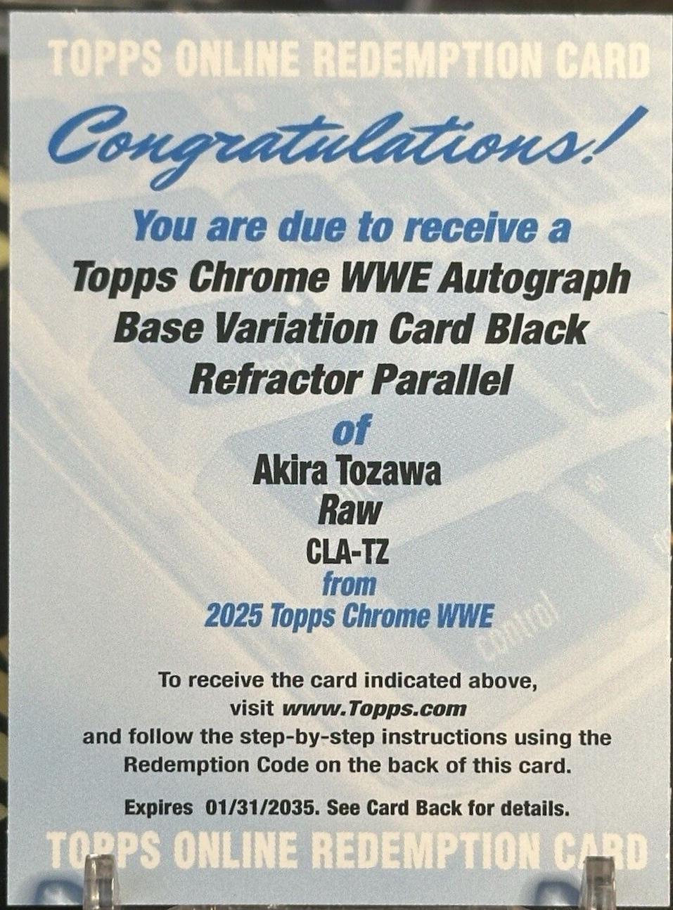 Akira Tozawa [Black Refractor] #RBA-AKI