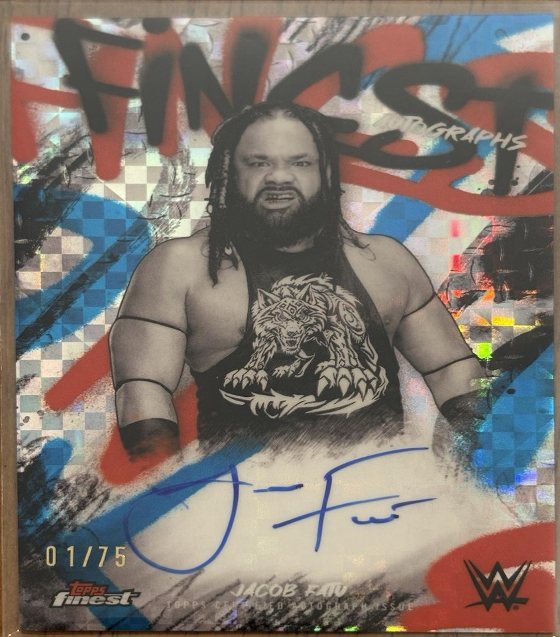Jacob Fatu [Blue Checkerboard Refractor] #FA-FTU