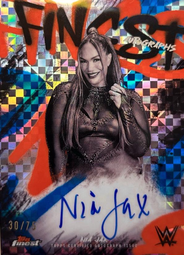 Nia Jax [Blue Checkerboard Refractor] #FA-JAX