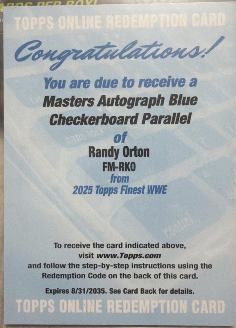 Randy Orton [Blue Checkerboard Refractor] #FM-RKO
