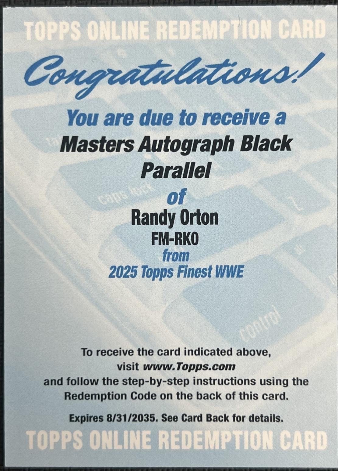 Randy Orton [Red Black Vapor Refractor] #FM-RKO