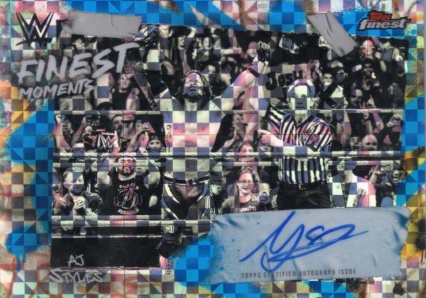 AJ Styles [Blue Checkerboard Refractor] #FMS-AJS