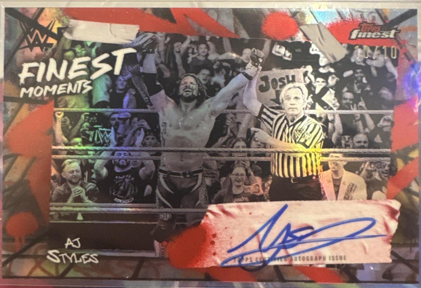 AJ Styles [Red Black Vapor Refractor] #FMS-AJS