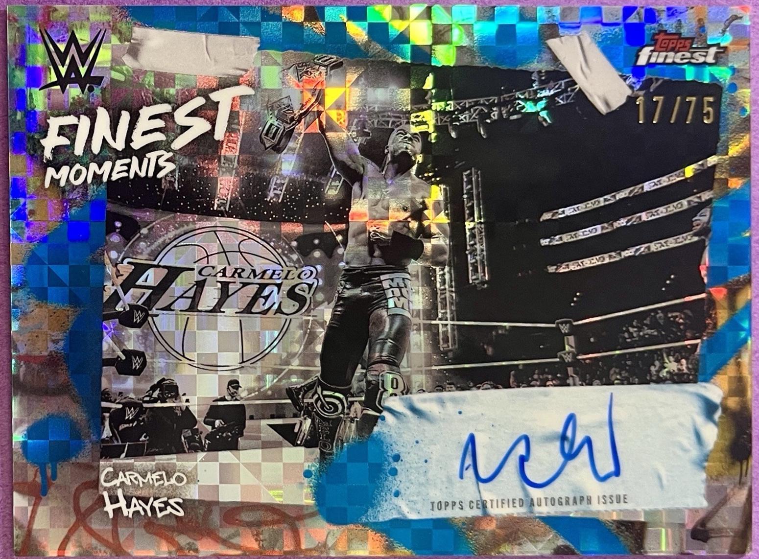 Carmelo Hayes [Blue Checkerboard Refractor] #FMS-MEL