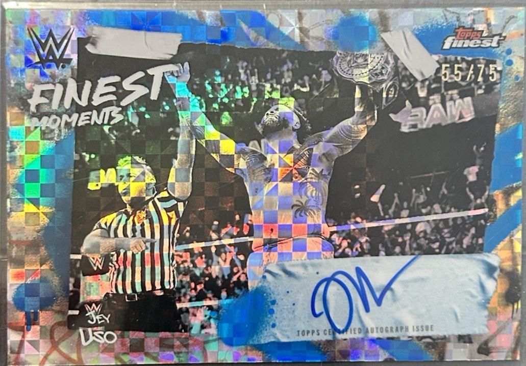 Jey Uso [Blue Checkerboard Refractor] #FMS-JEY