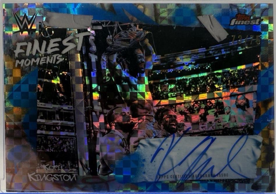 Kofi Kingston [Blue Checkerboard Refractor] #FMS-KOF