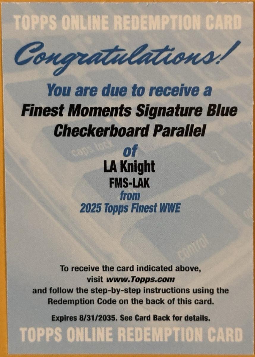 LA Knight [Blue Checkerboard Refractor] #FMS-LAK