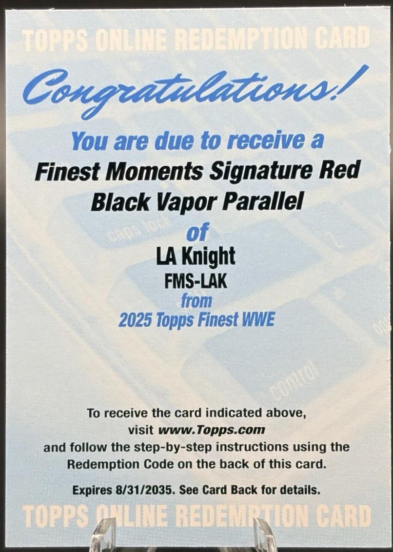 LA Knight [Red Black Vapor Refractor] #FMS-LAK